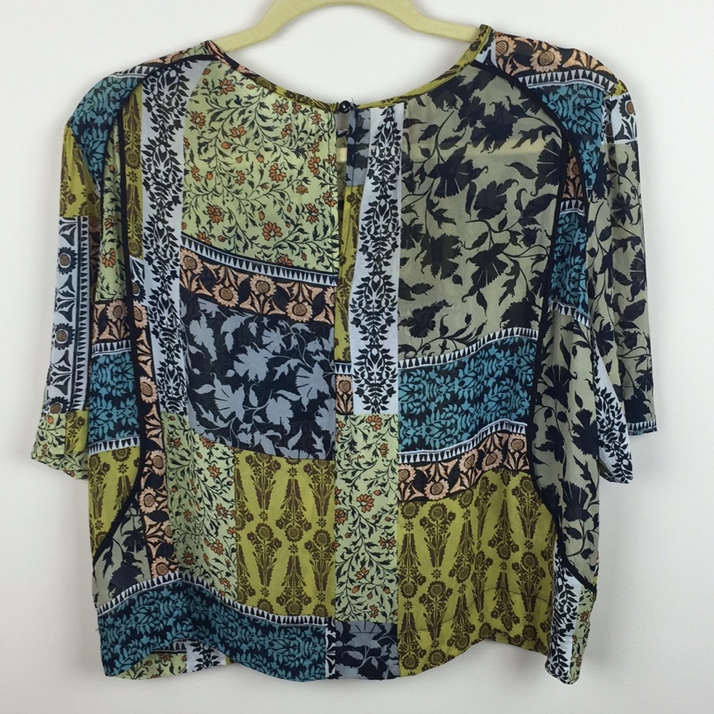 Anthro - Weston - Deka Floral Patchwork Blouse View 6